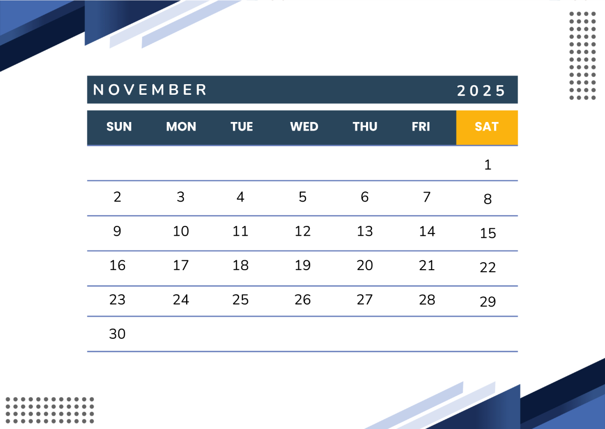 Free Professional November 2025 Desk Calendar Template To Edit Online intended for Google Sheets November 2025 Calendar