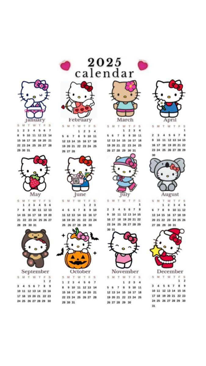 Kalendarz 2025 Z Sanrio regarding Sanrio Calendar November 2025