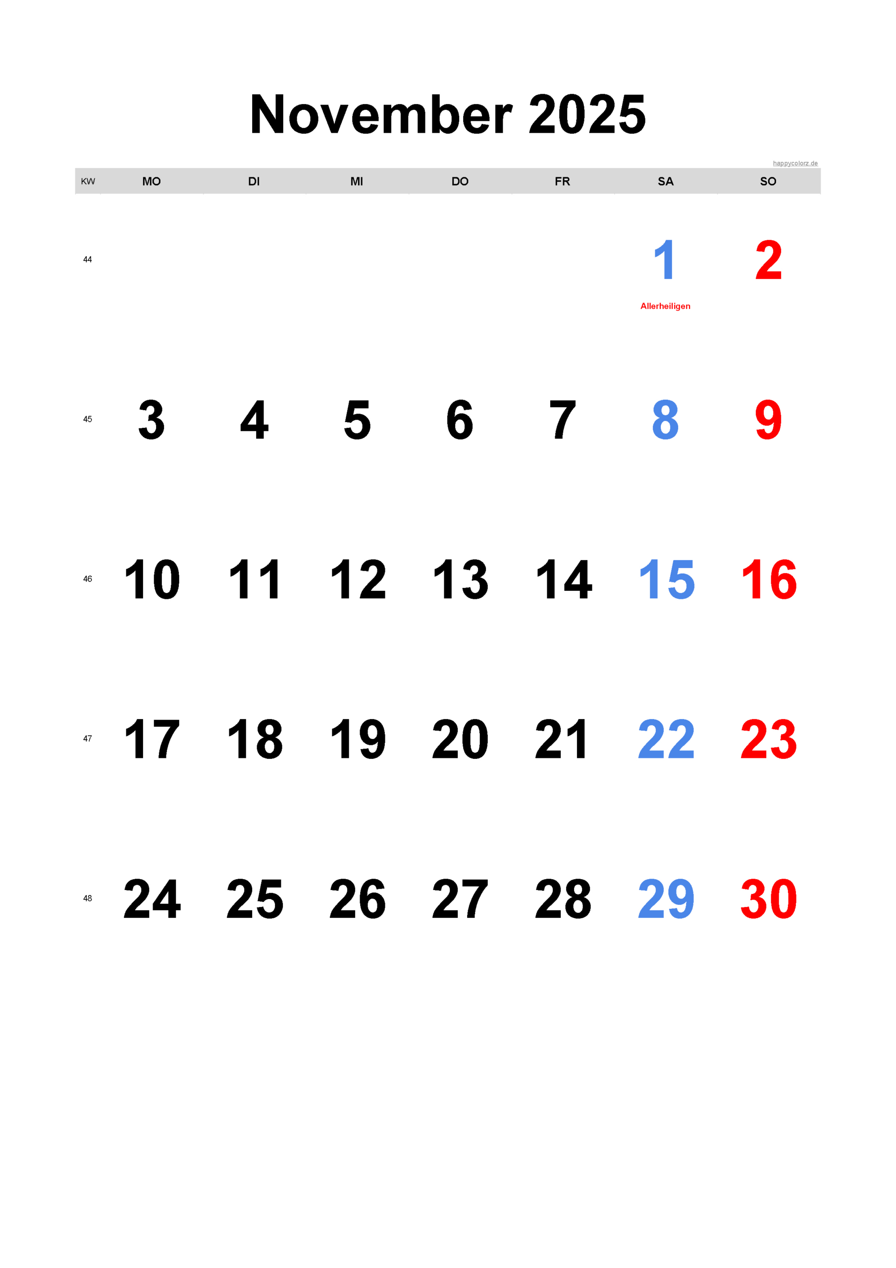 Kalender November 2025 Zum Ausdrucken (Pdf, Xls, Png) within Barbie Calendar November 2025
