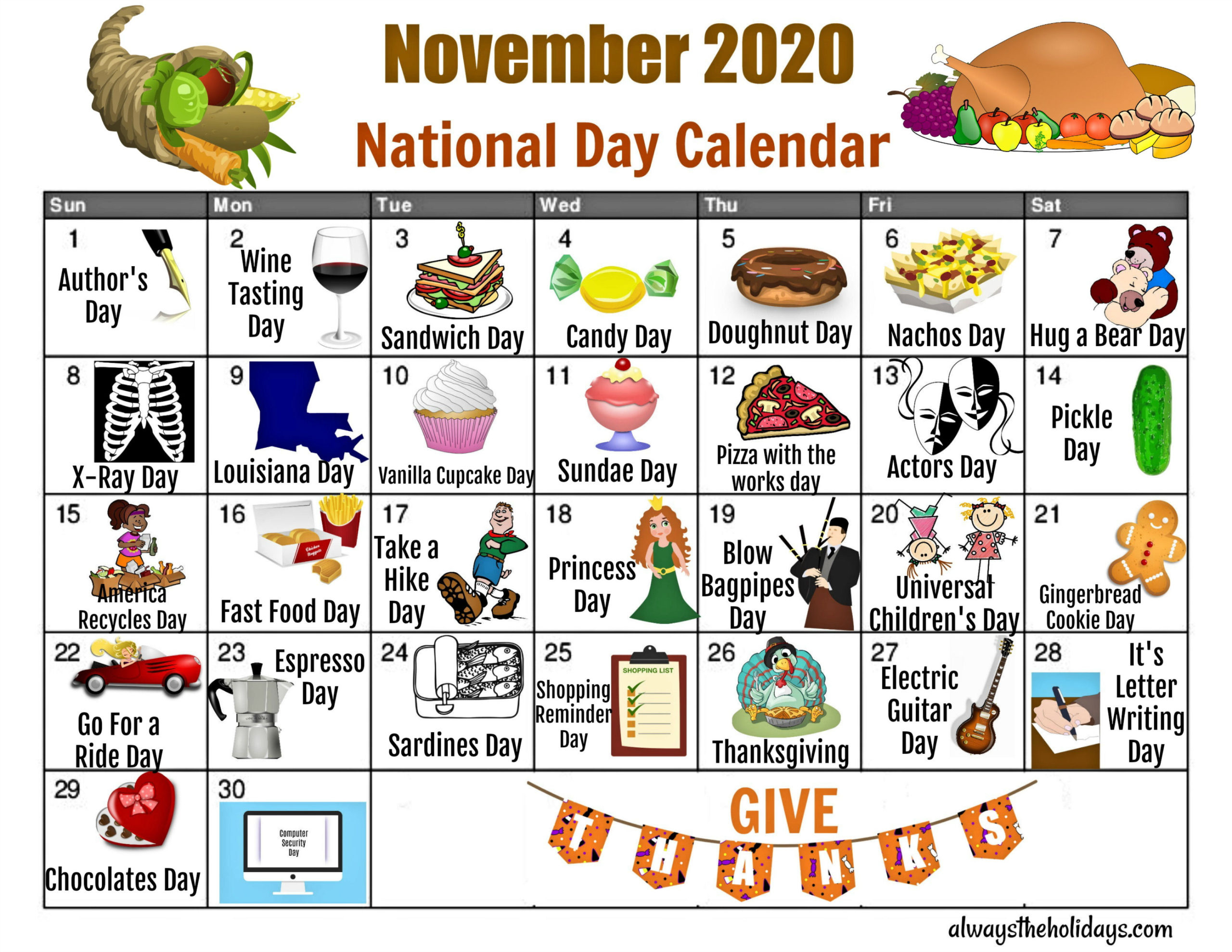 National Days In December 2021 2025 | Www.theisstalschule.de pertaining to National Calendar Day November 2025