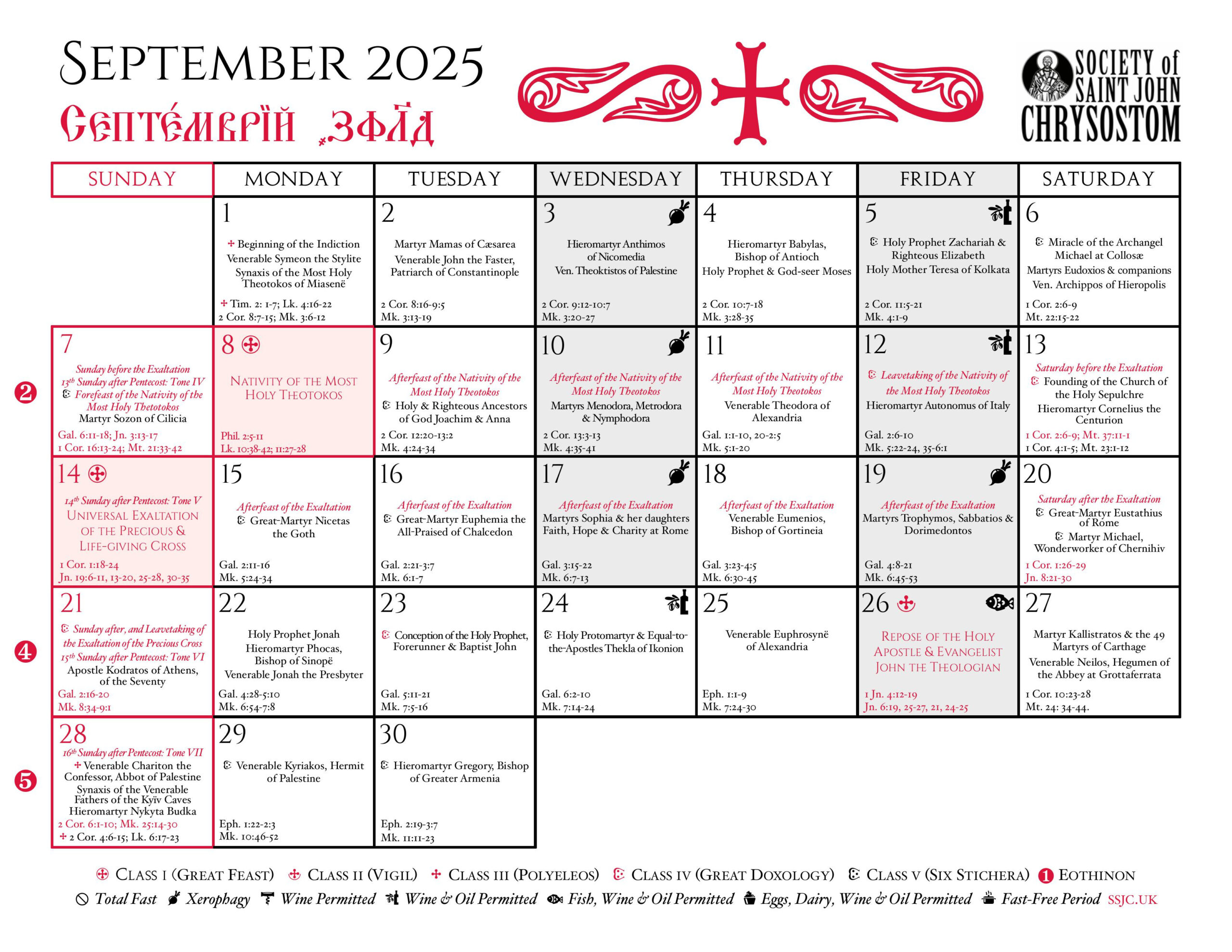 New Liturgical Movement: 2025/26 Liturgical Calendar For The throughout Liturgical Calendar November 2025