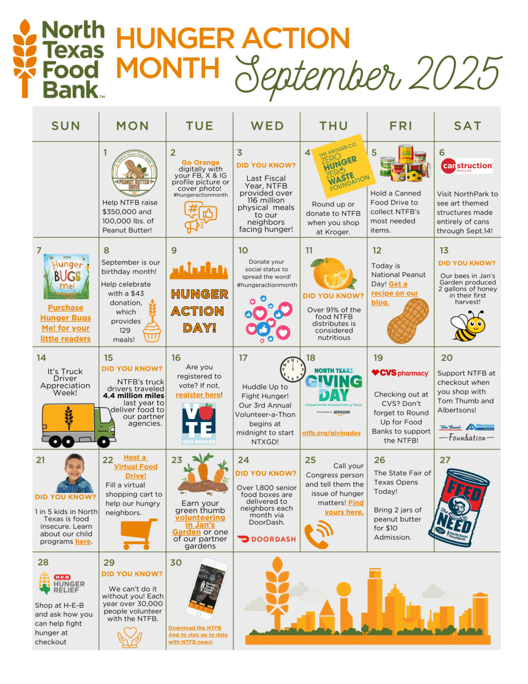 North Texas Food Bank Calls On Community To Take Action During pertaining to Food Bank Calendar November 2025