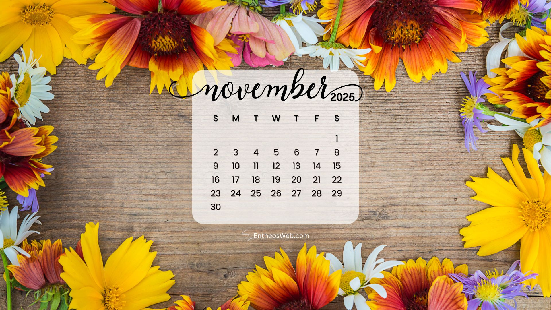 November 2025 Calendar Desktop Wallpaper Backgrounds | Entheosweb pertaining to November 2025 Calendar Wallpaper