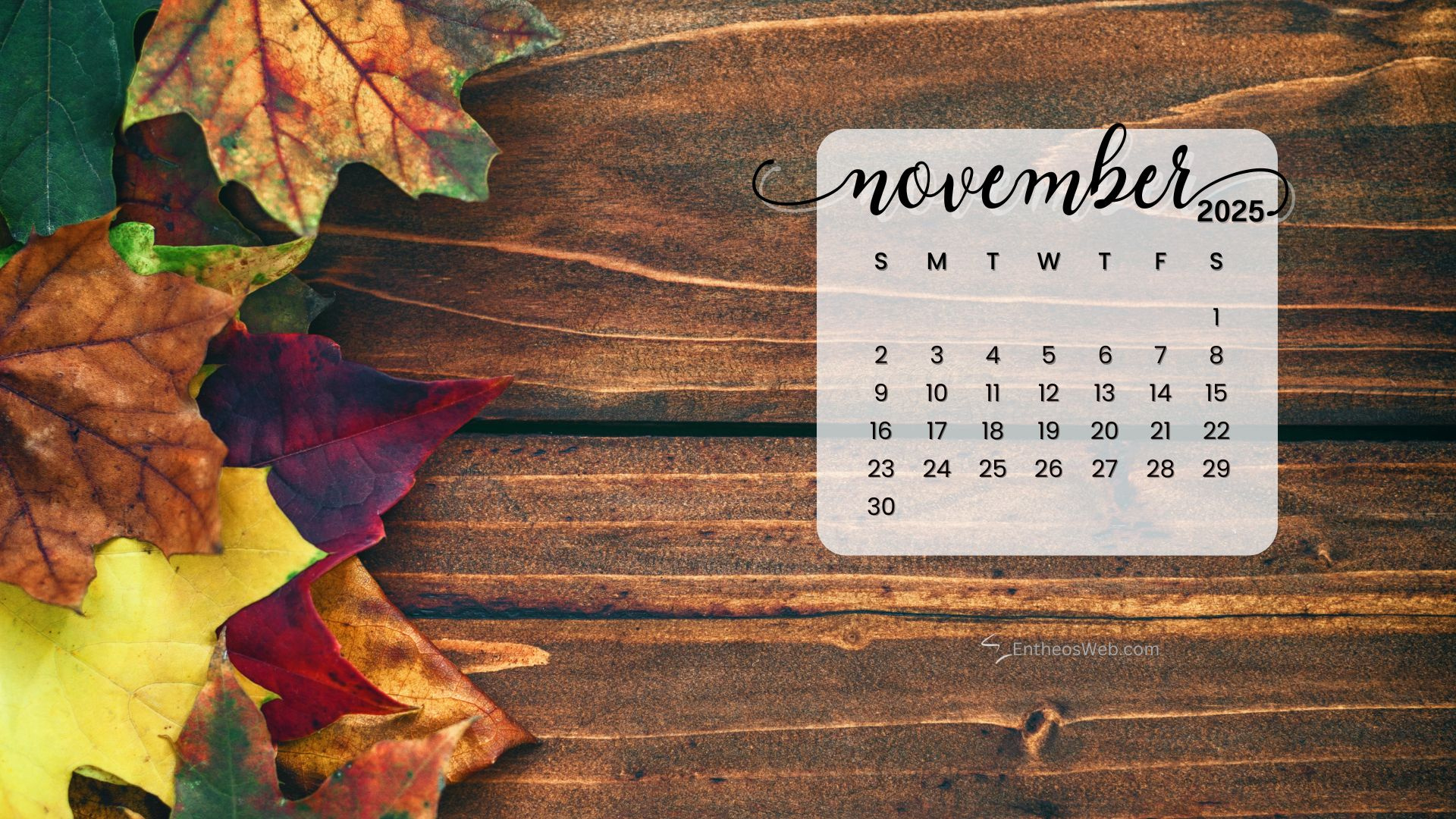 November 2025 Calendar Desktop Wallpaper Backgrounds | Entheosweb within November 2025 Wallpaper Calendar