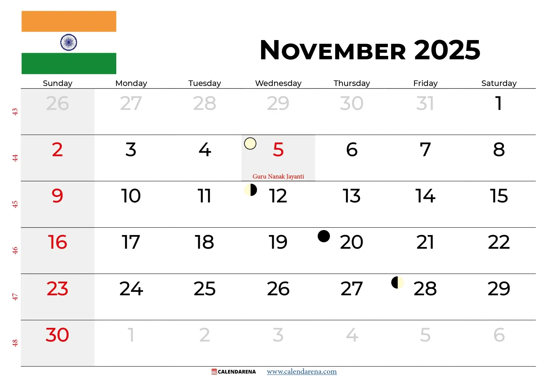 November 2025 Calendar India Download Best Free with November 2025 Calendar Weather