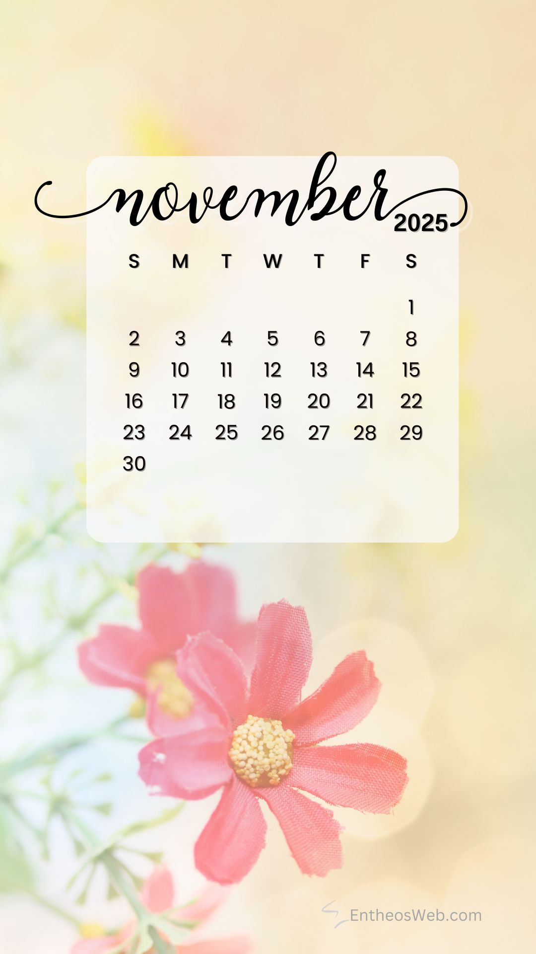 November 2025 Calendar Phone Wallpapers | Entheosweb throughout November 2025 Iphone Calendar Wallpaper