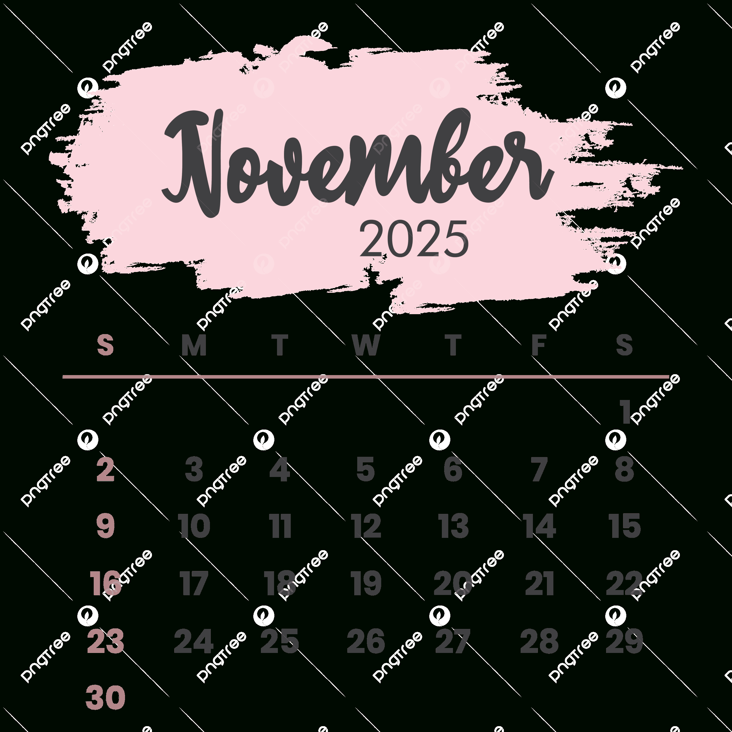 November 2025 Calendar Png Transparent Images Free Download with November 2025 Calendar Png Transparent