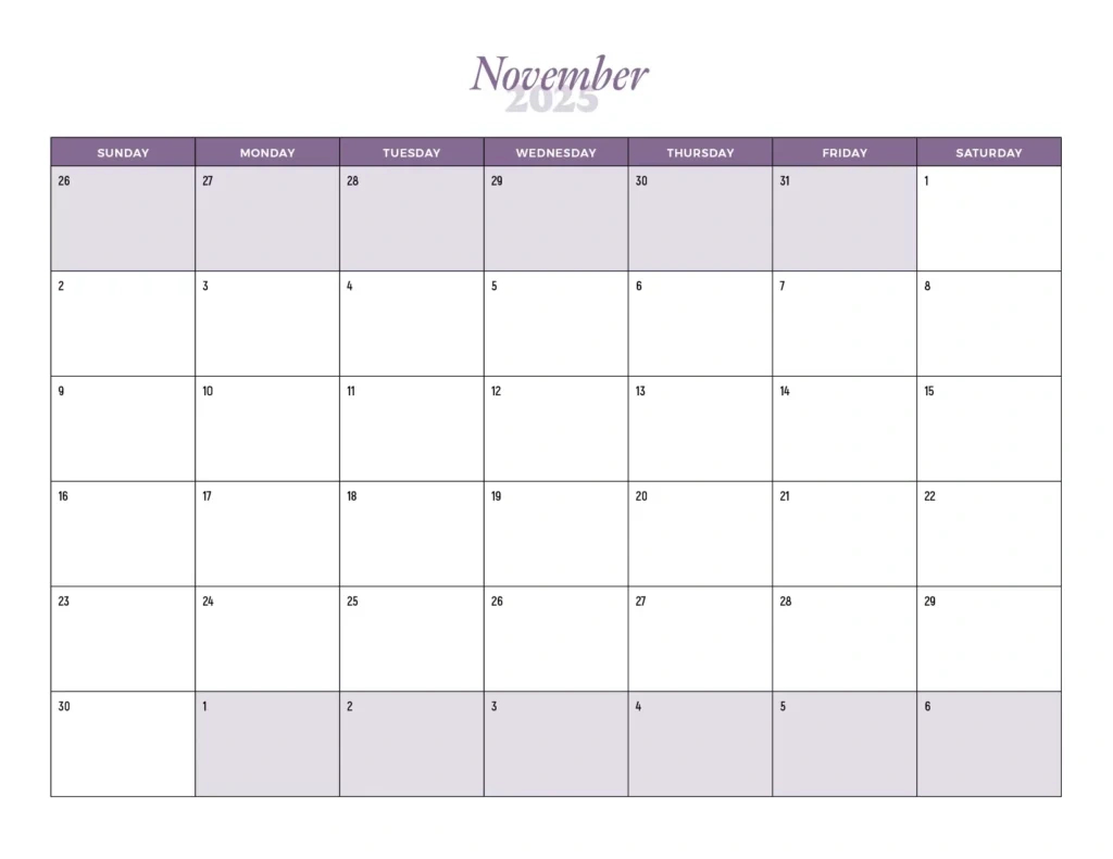 November 2025 Calendars - Free Download Pdf for Google November 2025 Calendar