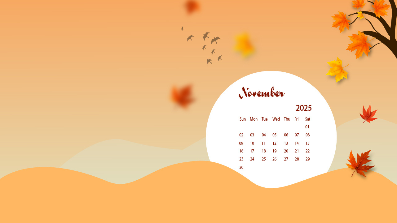 November 2025 Desktop Wallpaper Calendar - Calendarlabs pertaining to November Calendar 2025 Desktop Wallpaper