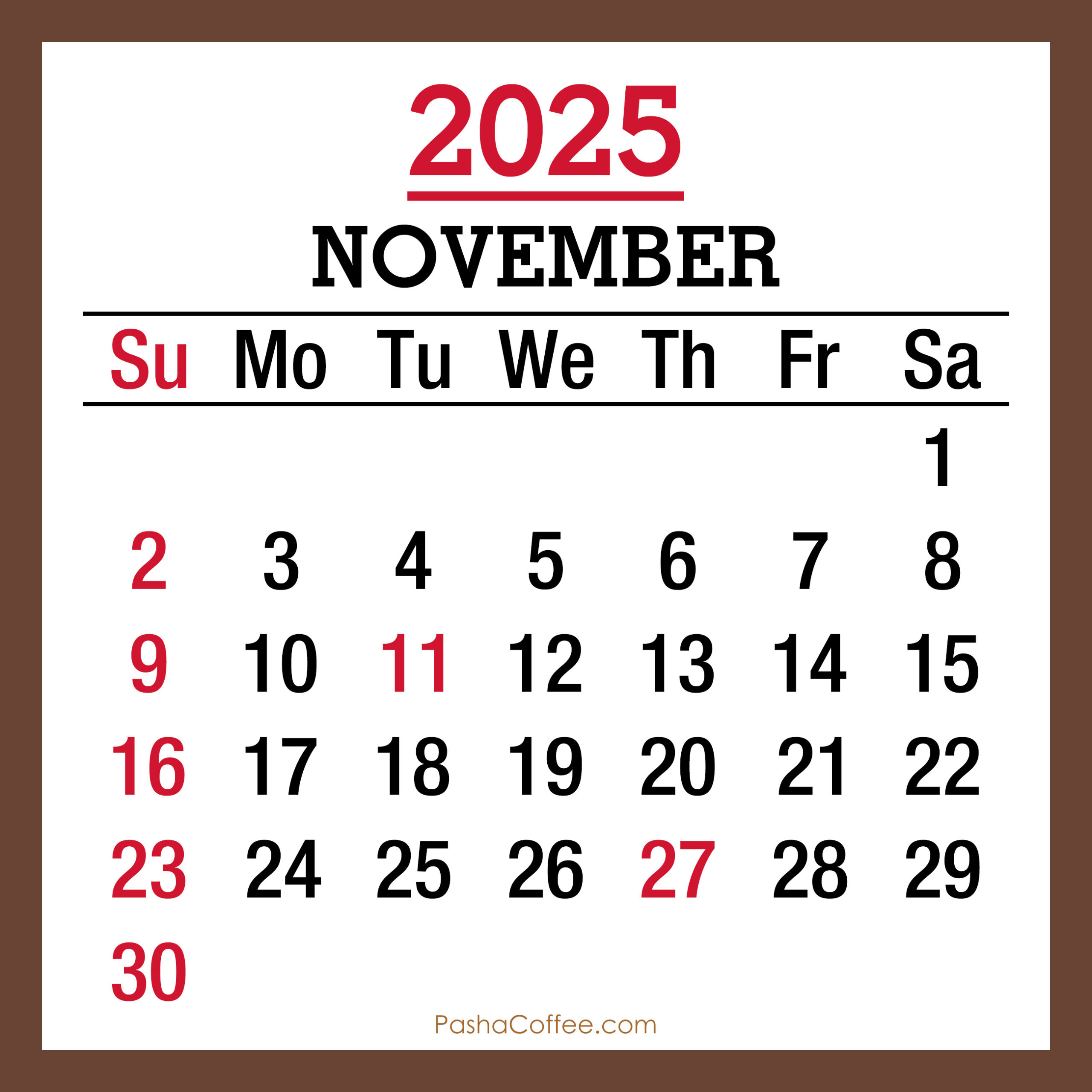 November 2025 Monthly Calendar With Holidays, Printable Free throughout November Calendar 2025 Sri Lanka