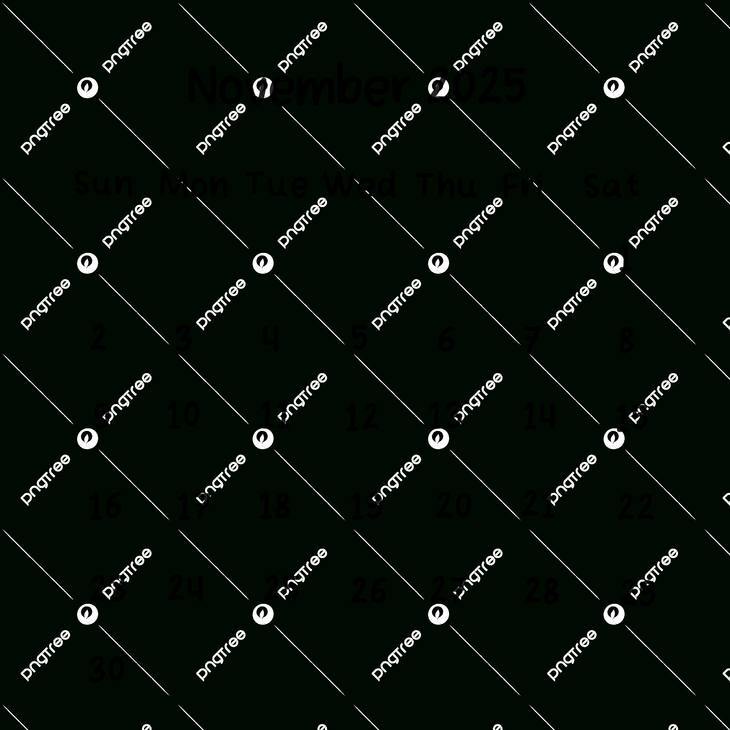 November 2025 Plain Calendar In Black Color, 2025, Calendar regarding November 2025 Calendar Black Background
