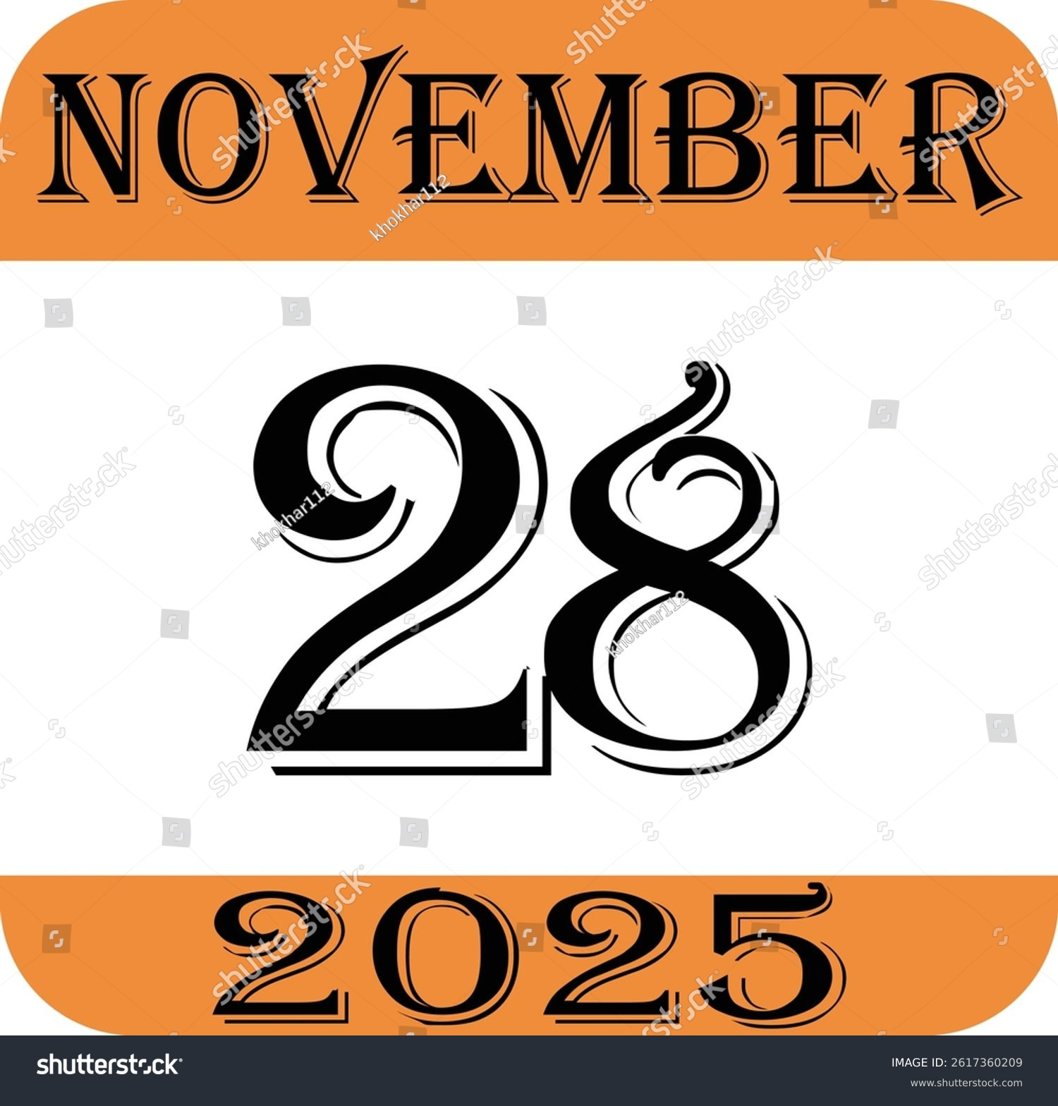 November Calendar 2025 Iconsimple Design Business Stock Vector inside November 23rd 2025 Calendar