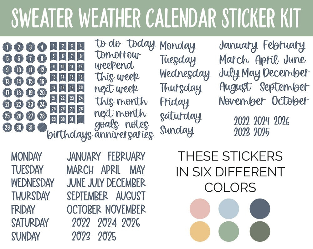 Pullover Wetter Kalender Essentials Digitale Planner Aufkleber throughout November Weather Calendar 2025