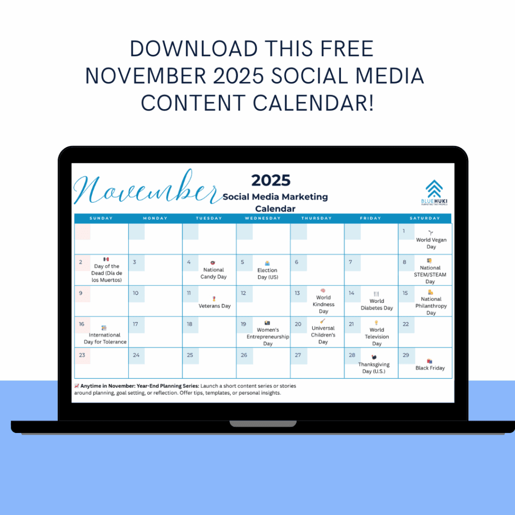 Rooted In Gratitude: November 2025 Social Media Calendar in Content Calendar November 2025