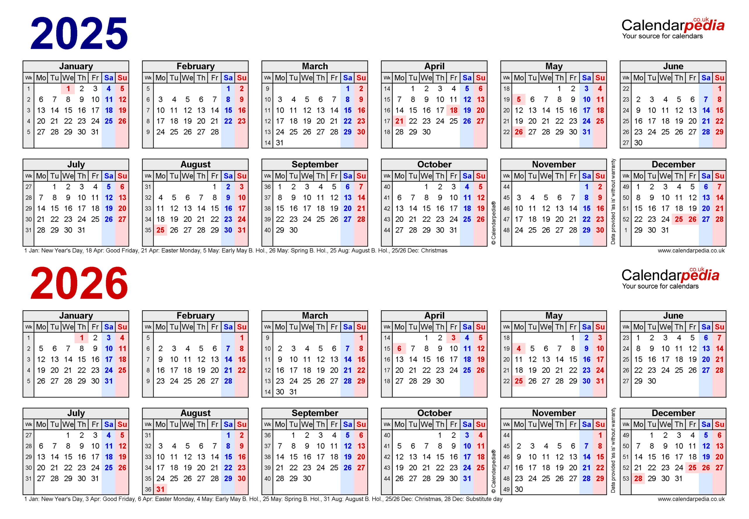 Two Year Calendars For 2025 And 2026 (Uk) For Pdf pertaining to November 2025 to April 2026 Calendar
