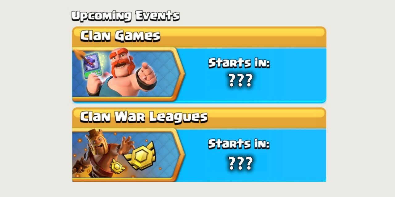 When Are The Next In-Game Events? - Clash Ninja for Clash Of Clans November 2025 Calendar