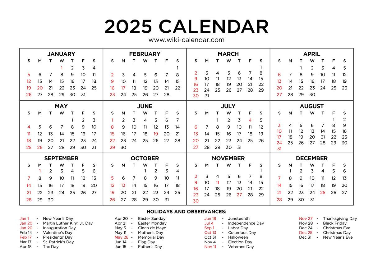 Year 2025 Calendar - Wiki Calendarwiki Calendar - Issuu with Wiki Calendar November 2025 Printable