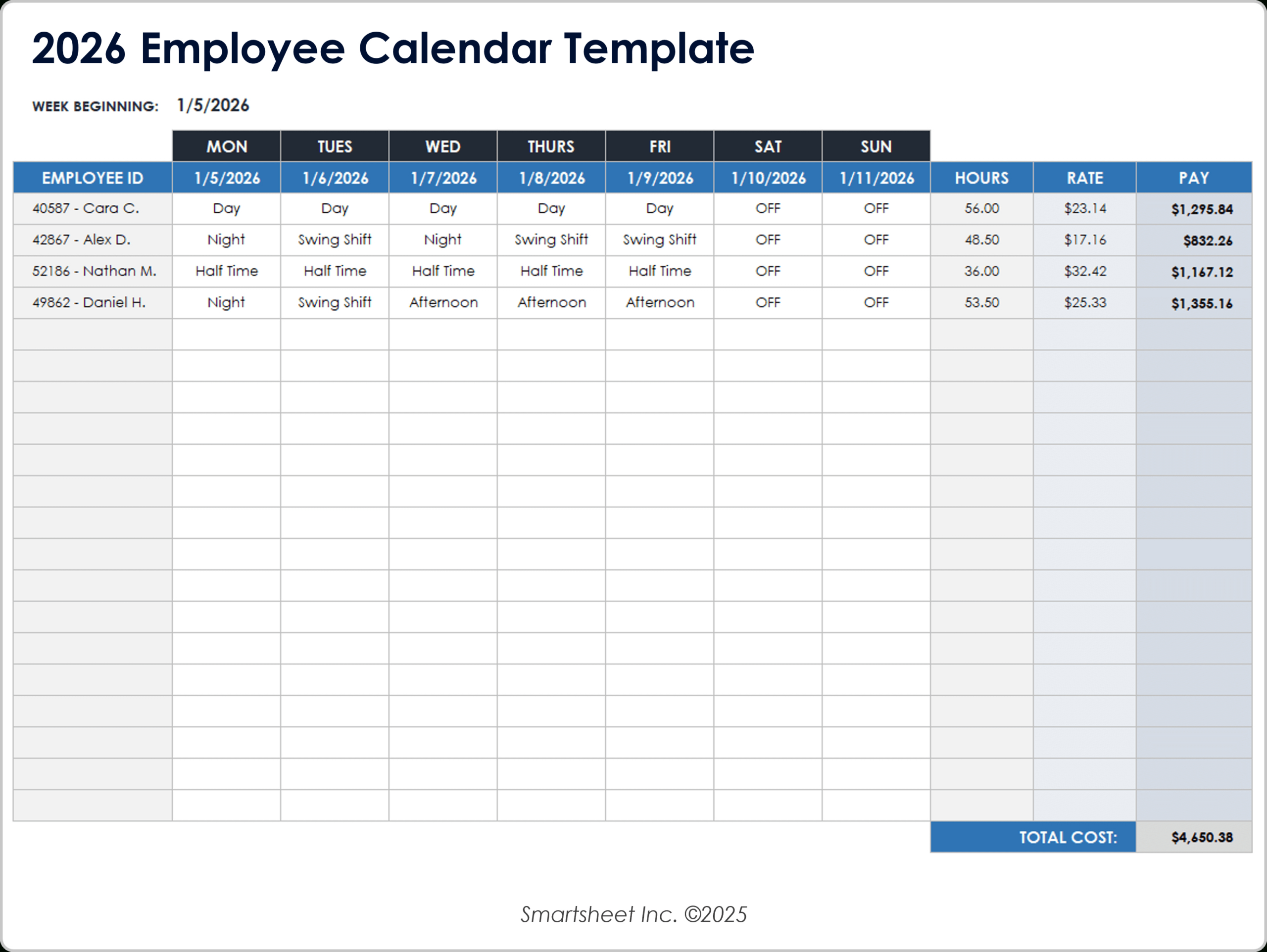 19 Free Google Calendar Templates For 2026 throughout Employee Attendance Calendar 2026 Template Free