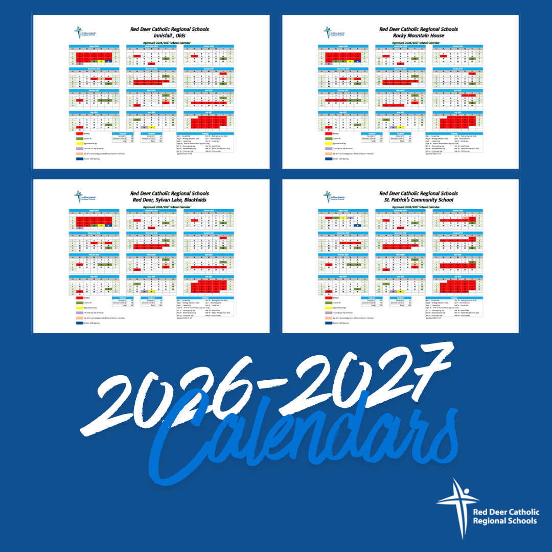 2026-2027 School Year Calendars Now Available! | Red Deer Catholic within Catholic Calendar 2026 - 2027