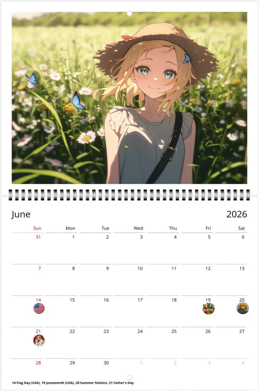 2026 Anime Life Wall Calendarkaleidoscope Artisan – A Year Of  Captivating Anime Art With Holidays for Anime Calendar 2026 Usa