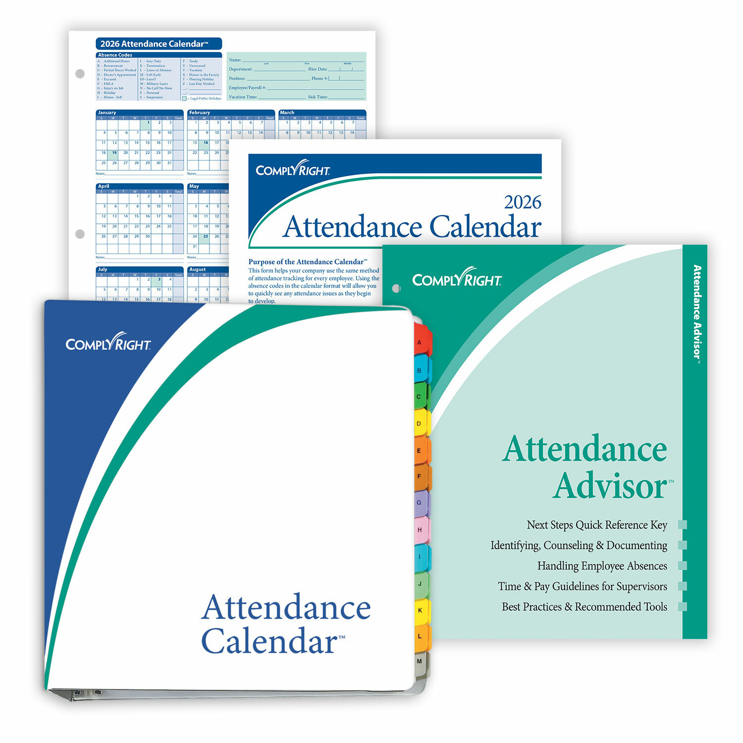 2026 Attendance Calendar Kit | Calendar Set | Hrdirect with regard to 2026 Attendance Calendar Cards