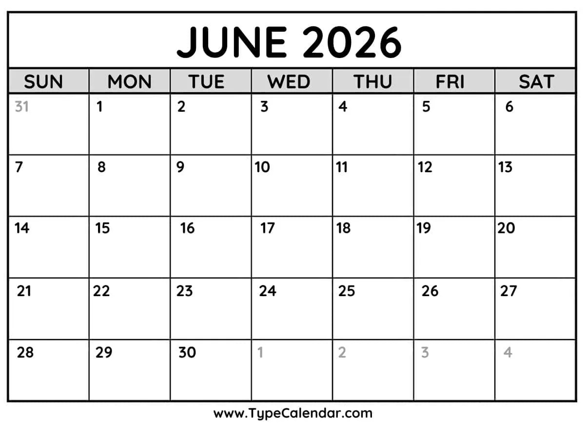2026 Calendar - Free Printable Calendar With Holidays throughout 2026 Printable Keyboard Calendar