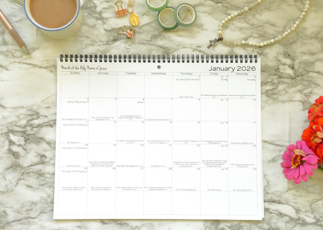 2026 Catholic Calendar (11 X 14&amp;quot;) throughout Catholic Calendar January 2026