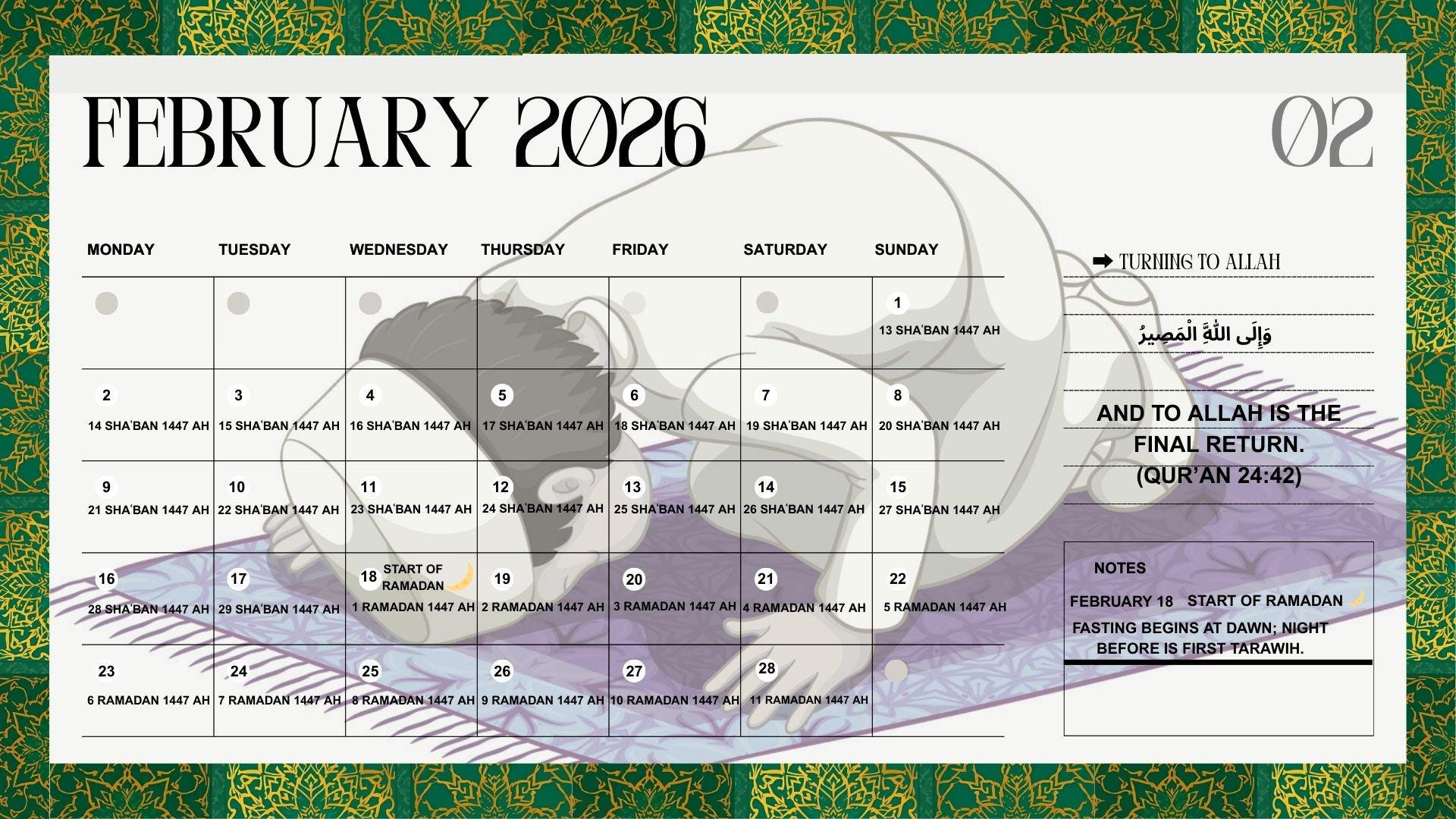 2026 Islamic Hijri Calendar: Muslim Prayer &amp;amp; Ramadan Planner regarding Islamic Calendar 2026 Muis
