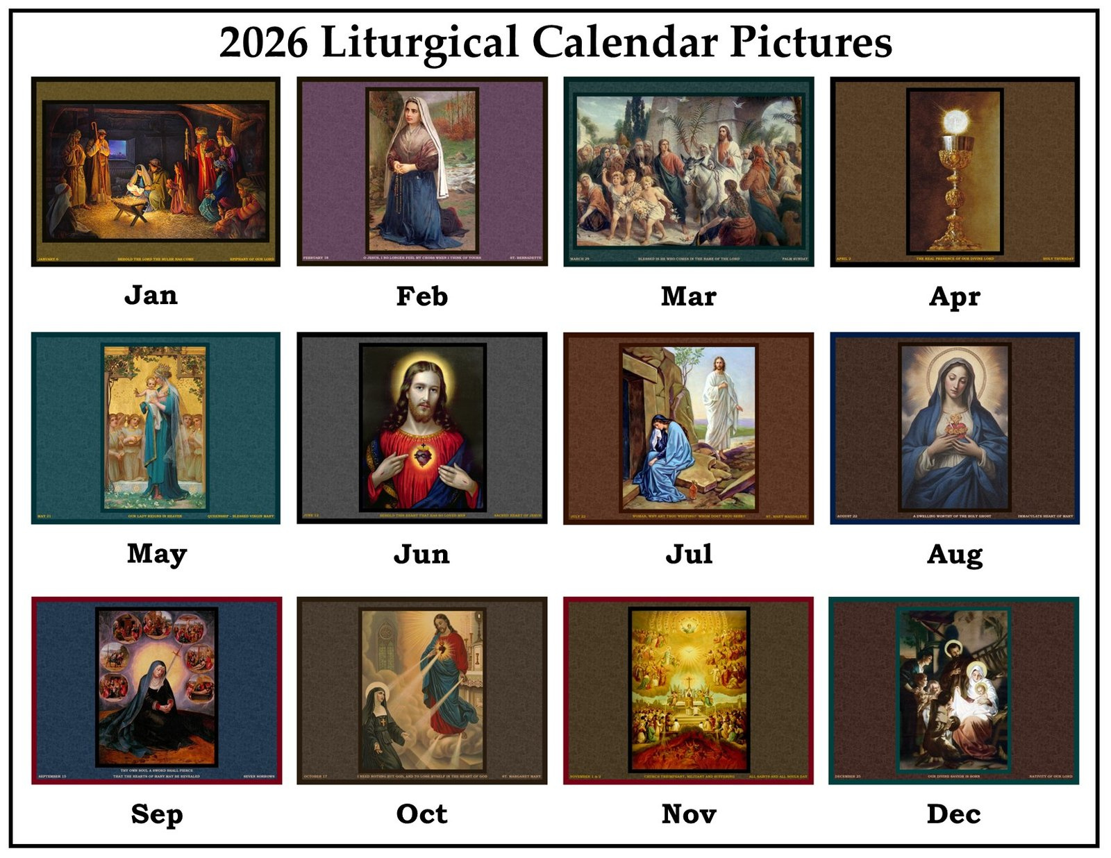 2026 Liturgical Calendar with Liturgical Wall Calendar 2026