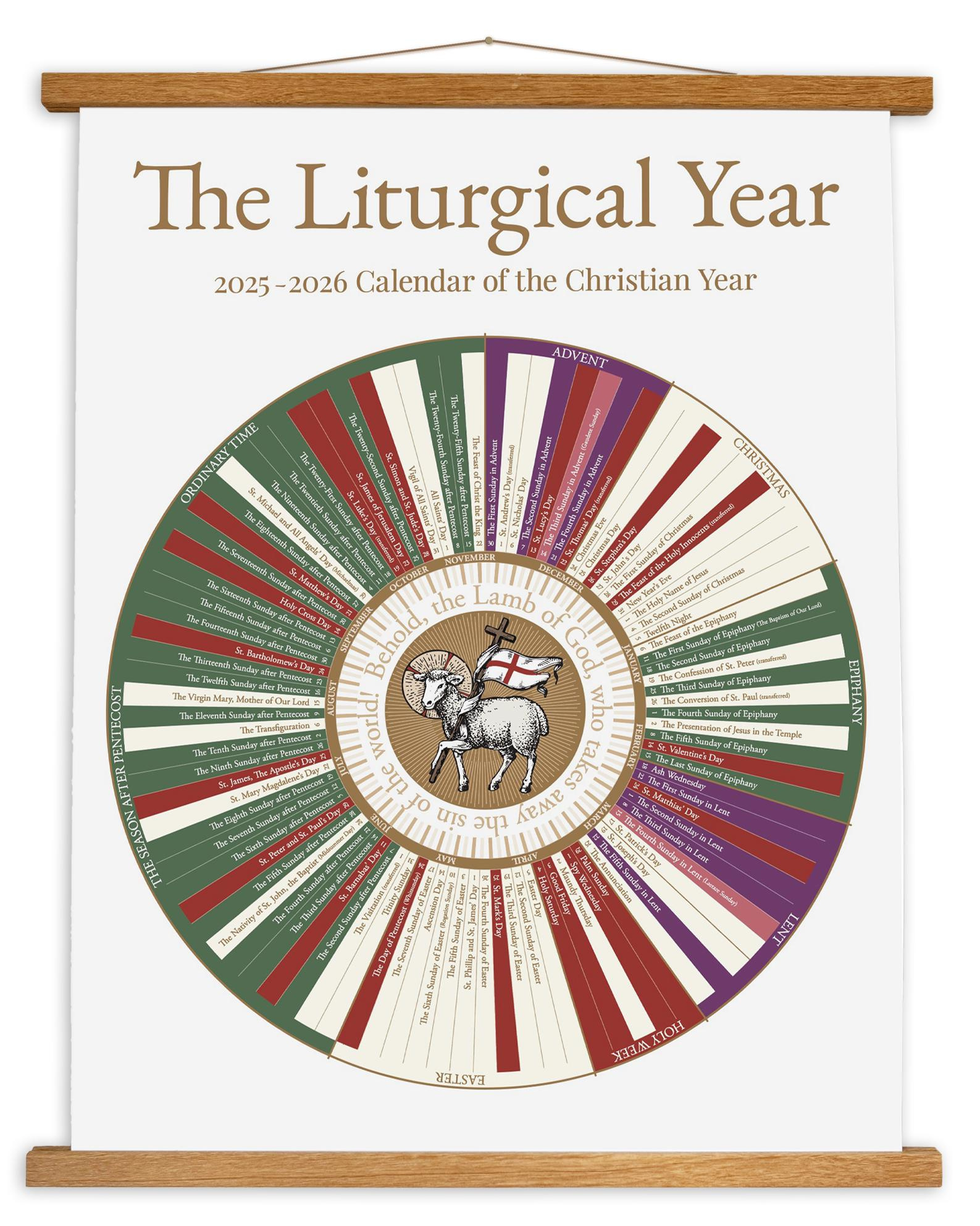 2026 Liturgical Year Wall Calendar | Christian Church Seasons regarding Liturgical Wall Calendar 2026