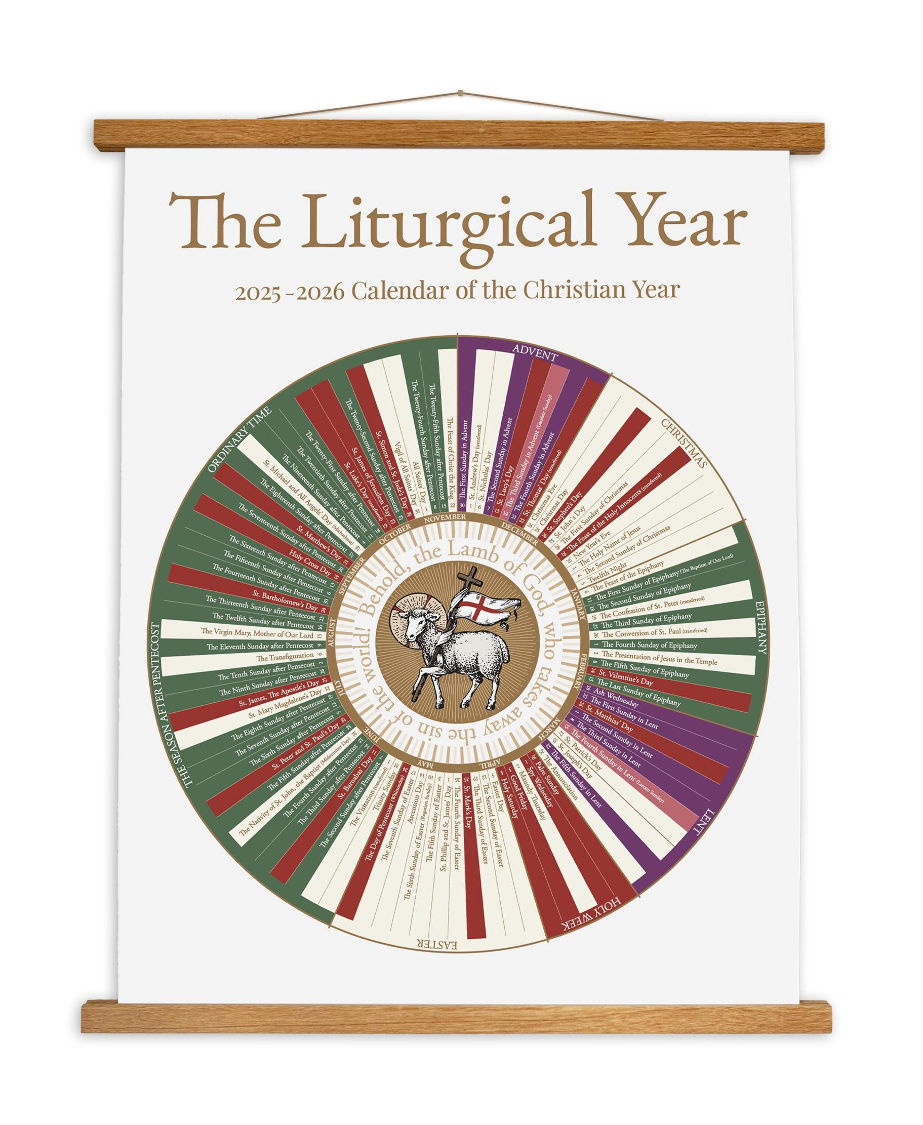 2026 Liturgical Year Wall Calendar | Christian Church Seasons with regard to Catholic Calendar 2026 Uk