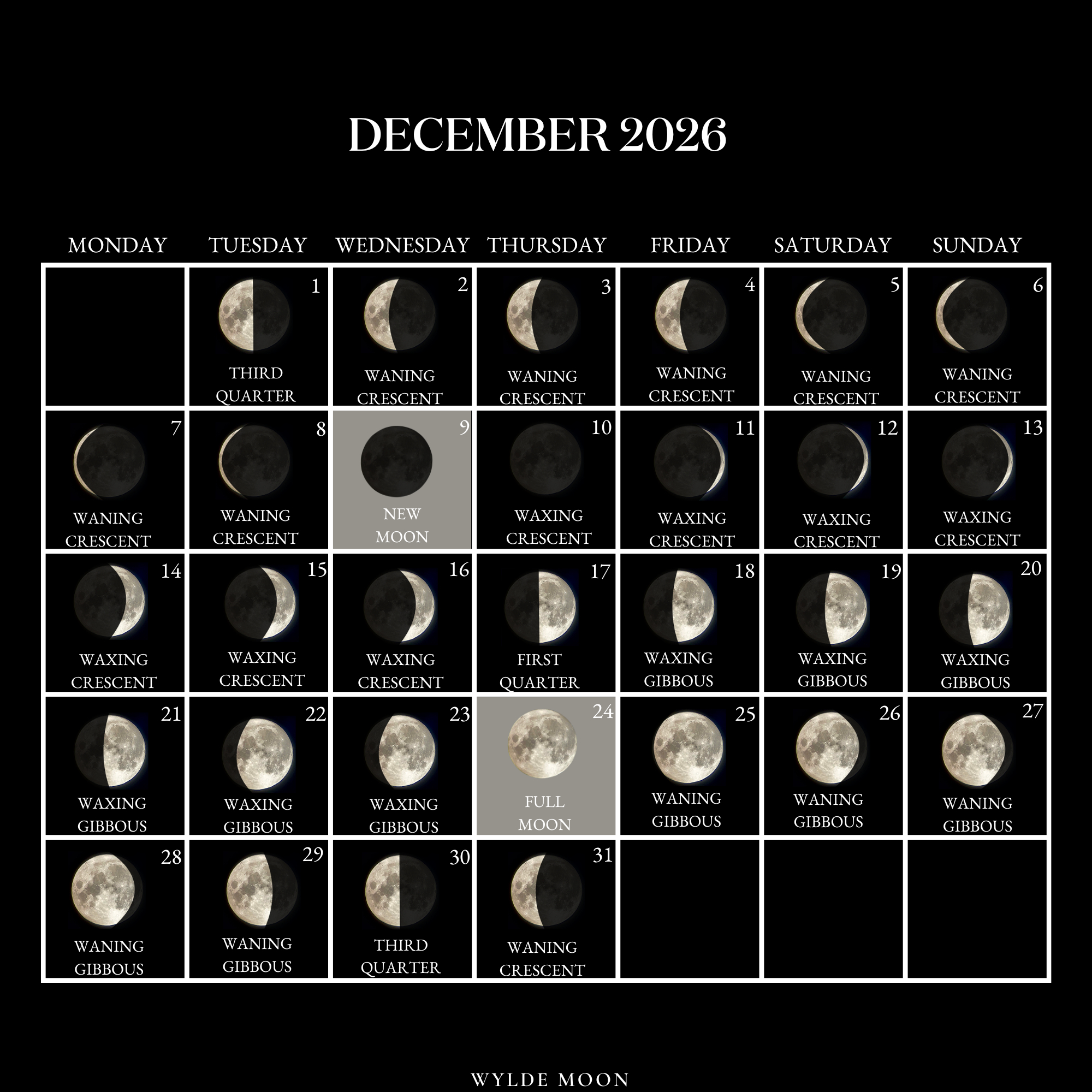 2026 Moon Calendar - Every Phase And Stage Of The Moon within New Moon And Full Moon Calendar 2026