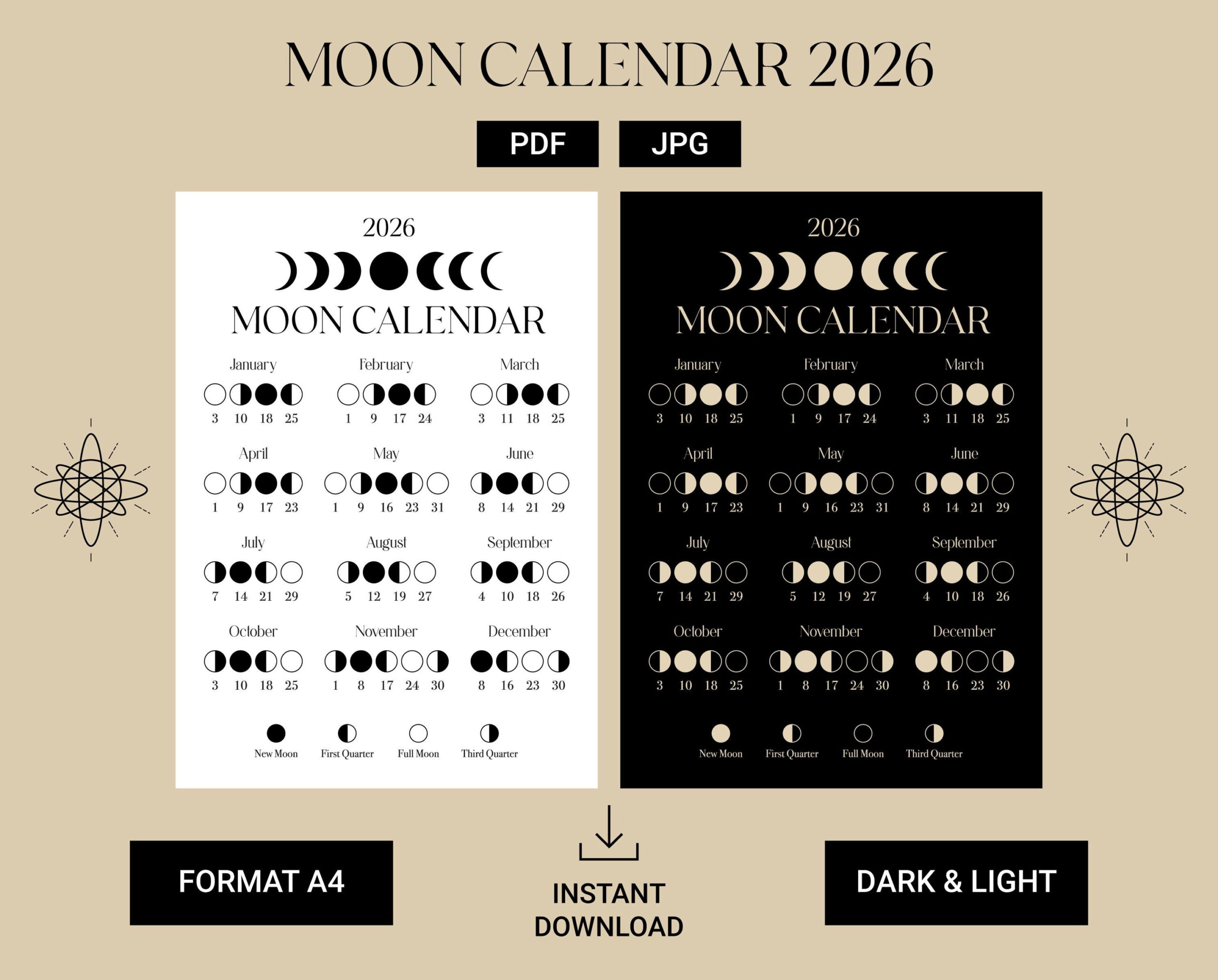 2026 Moon Calendar – Los Angeles Time (Pst/Pdt), Moon Phase inside Full Moon Calendar 2026 Usa