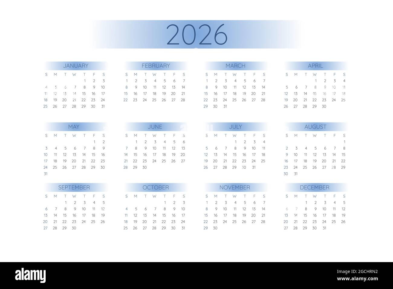 2026 Pocket Calendar Template In Strict Minimalistic Style With with Pocket Calendar 2026 Printable