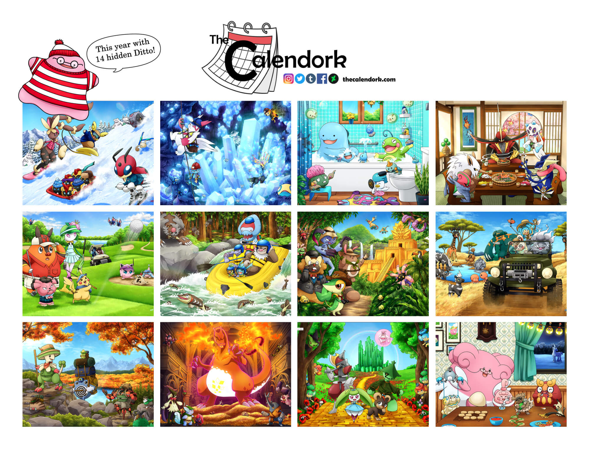 2026 Pokemon Wall Calendar – The Calendork regarding Pokemon Calendar 2026 Printable