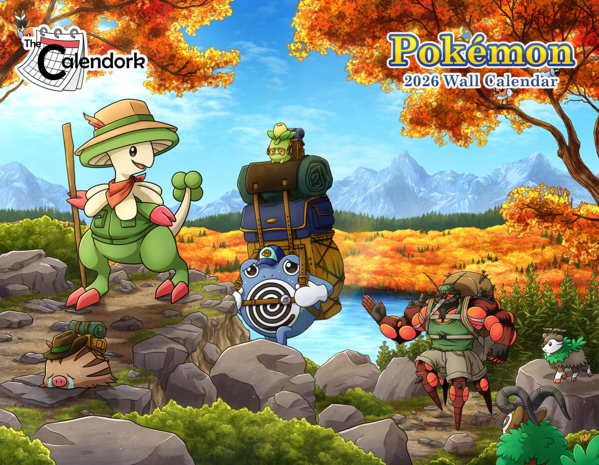 2026 Pokemon Wall Calendar – The Calendork within Pokemon Calendar 2026 Printable