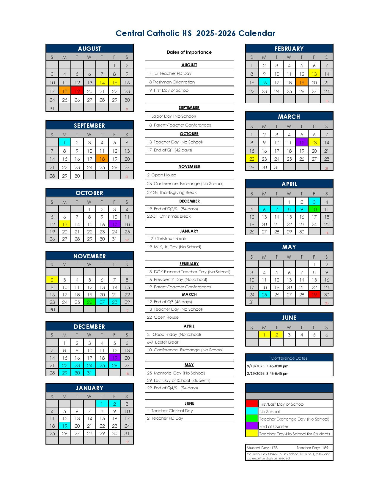 Academic Calendar 2025-2026 within Catholic University Academic Calendar 2026
