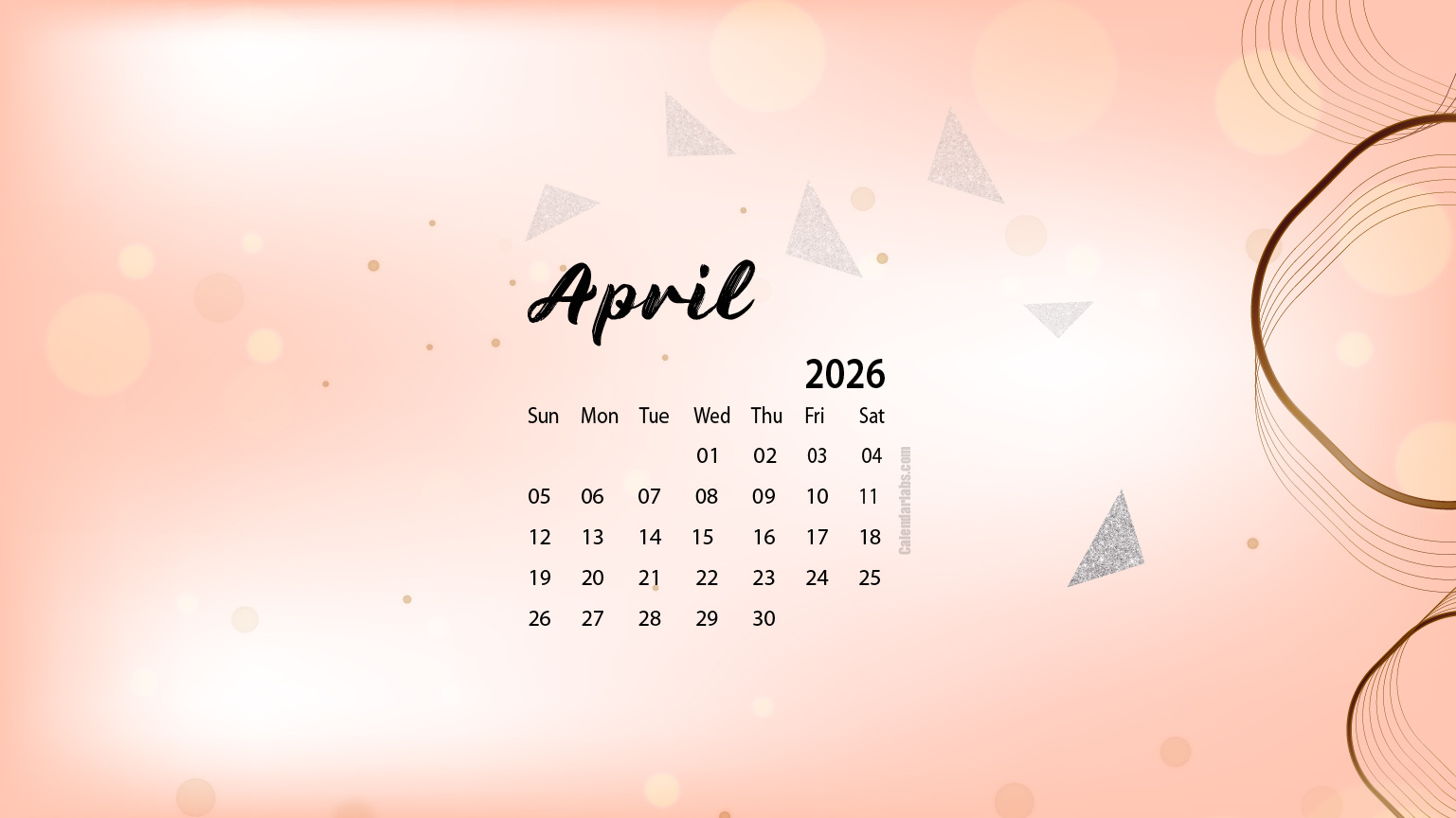 April 2026 Desktop Wallpaper Calendar - Calendarlabs throughout 2026 Calendar Printable Calendarlabs