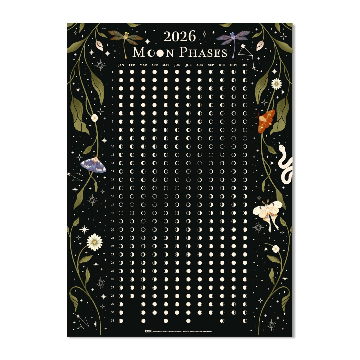 Astral: Mondphasenkalender 2026 - Merchoid Deutschland pertaining to Moon Phase Calendar 2026