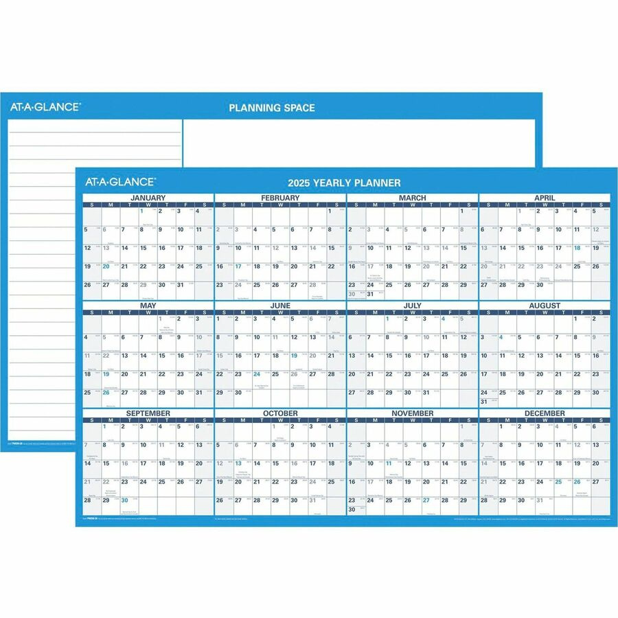 At A Glance Horizontal Reversible Erasable (Aagpm20028) - Office intended for Ppe Employee Attendance Calendar 2026