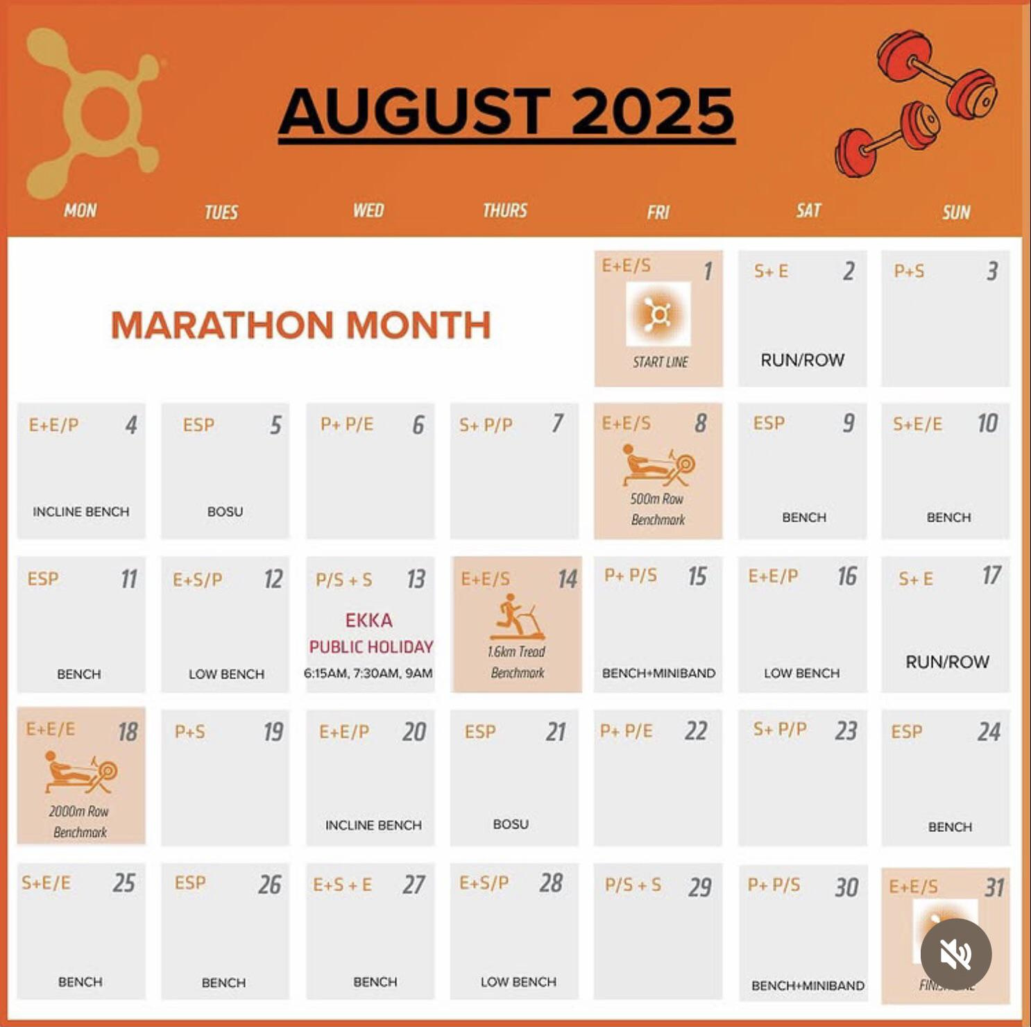 August 2025 - Monthly Post : R/Orangetheory regarding Orangetheory October Calendar 2025