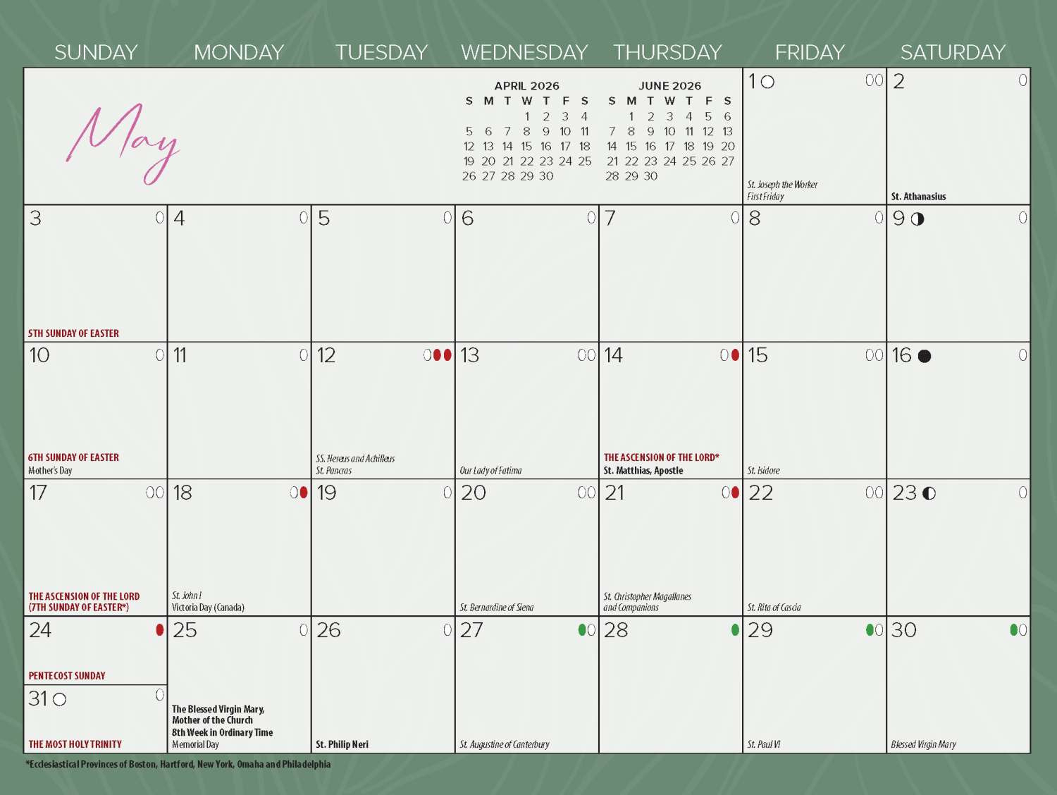 Catholic Calendars | Blue Mound Graphics pertaining to Catholic Holiday Calendar 2026