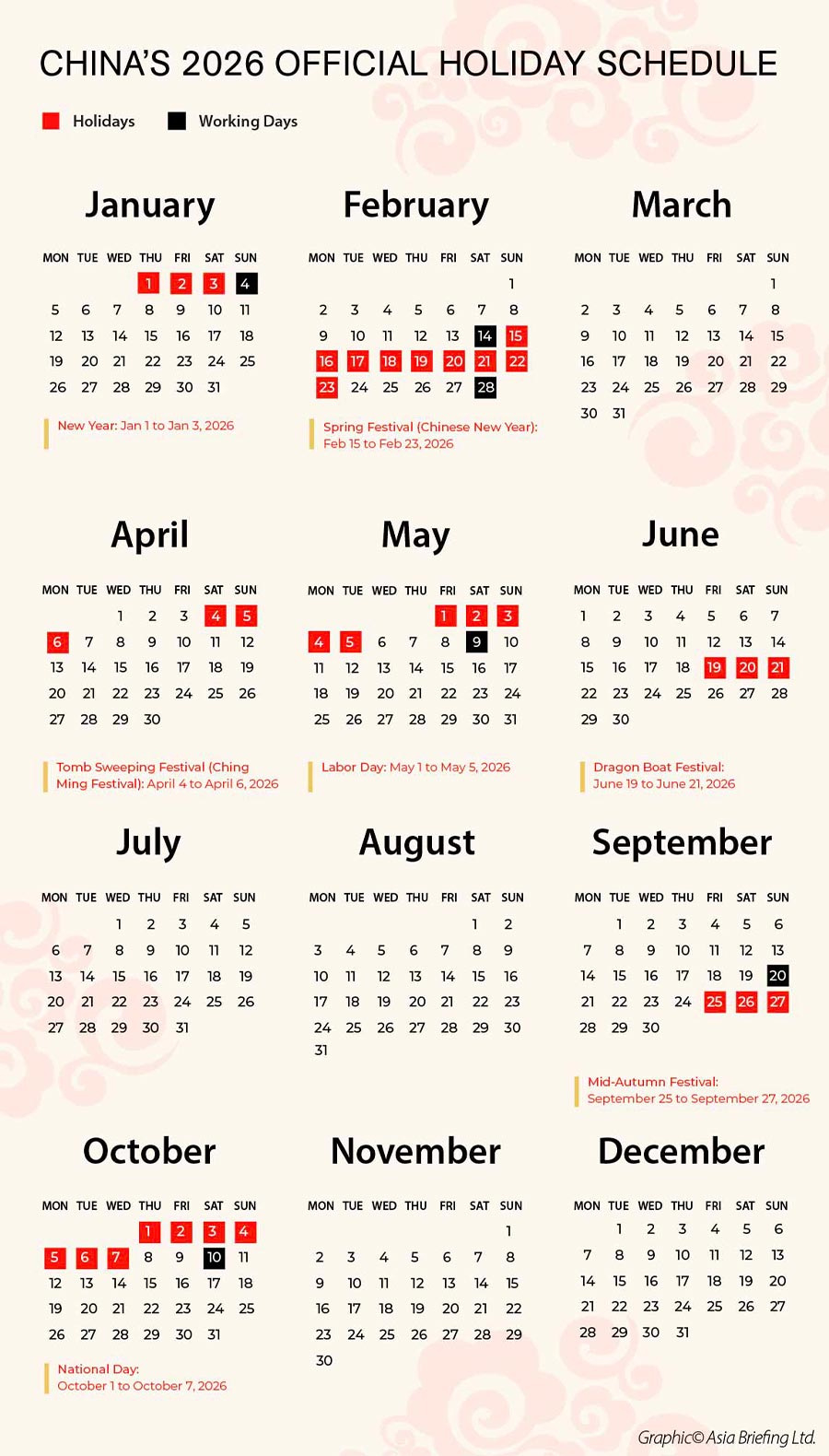 China 2026 Public Holiday Schedule with regard to China Holiday Calendar 2026