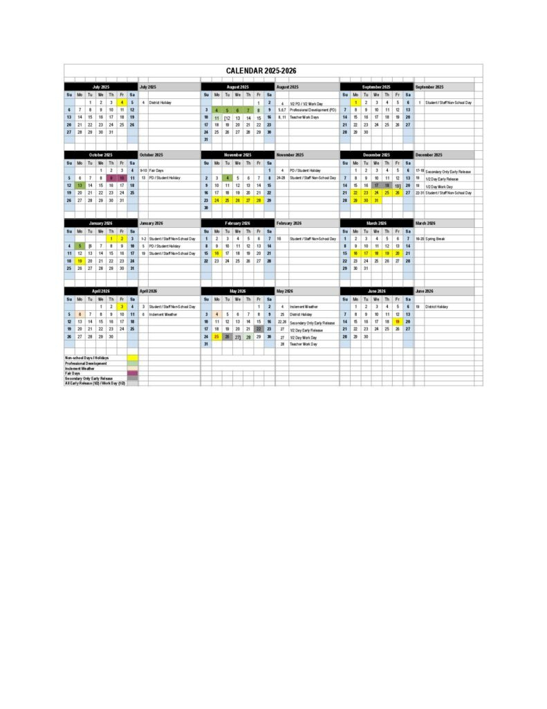 Dallas Independent School District Calendar 2025-26 | Download Now for Disd 2025 to 2026 Calendar Printable