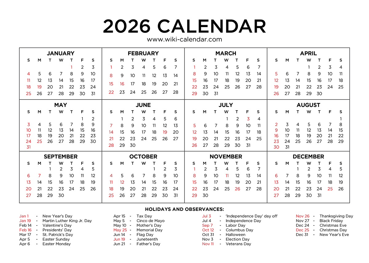 Download And Printable Calendars For 2025 - Wiki Calendar for Printable 8X10 2026 Calendar