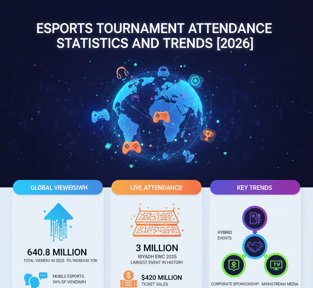 Esports Tournament Attendance Statistics And Trends [2026] - Icon within National Attendance Statistics 2026