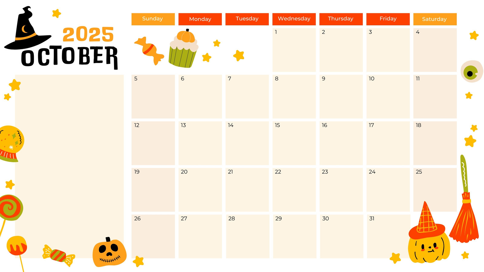Free October 2025 Calendar Templates To Customize | Canva throughout Calendar For October Month 2025
