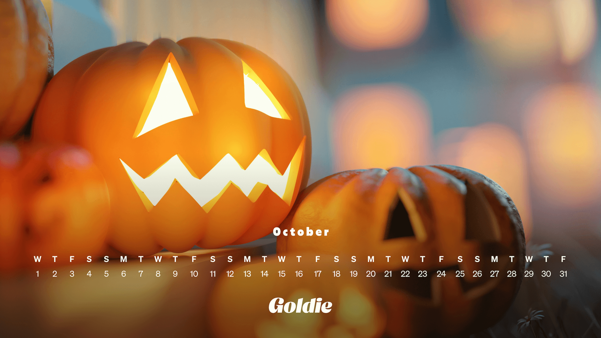 Free October 2025 Wallpaper Calendars – Desktop &amp;amp; Mobile intended for Halloween October 2025 Calendar Background