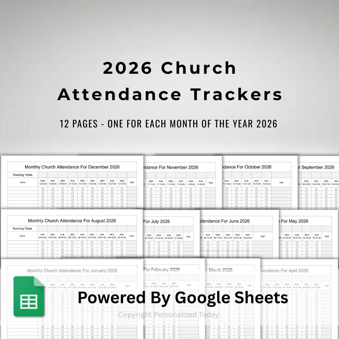 Google Sheets 2026 Monthly Church Attendance Count - 2026 Twice within Attendance Of May 2026
