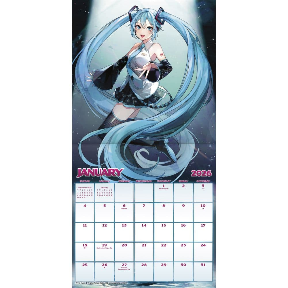 Hatsune Miku 2026 Wall Calendar - Calendars with regard to Anime Calendar 2026 Releases
